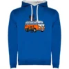 Hippie Van Bike Two-Colour Hoodie -Cheap Velox Rider Store kruskis hippie van bike two colour hoodie