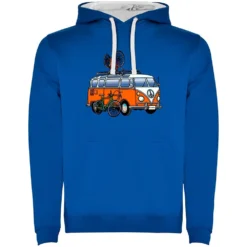 Hippie Van Bike Two-Colour Hoodie